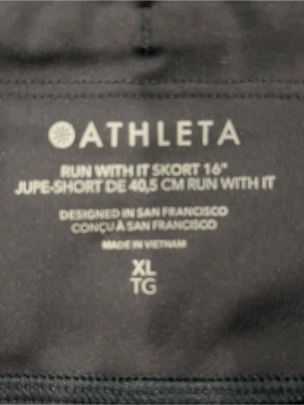 🌸ATHLETA RUN WITH IT BLACK SKORT 16IN SIZE XL🌸